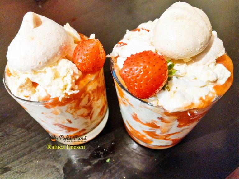 Eton Mess, desert traditional englezesc cu frisca, bezele si capsuni
