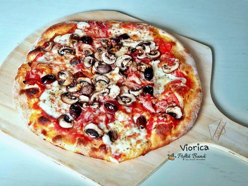 pizza presto reteta de pizza italiana cu mozzarella ciuperci sunca 3 500x375 - Pizza presto reteta de pizza italiana cu mozzarella, ciuperci, sunca