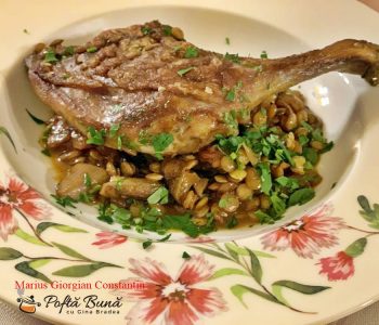 Pulpe de rata cu linte verde, reteta pas cu pas