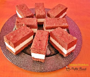 Kinder felie de lapte, prajitura cu blat pufos de cacao si crema fina