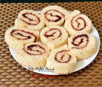 Rulada cu dulceata, moale, pufoasa, reteta clasica