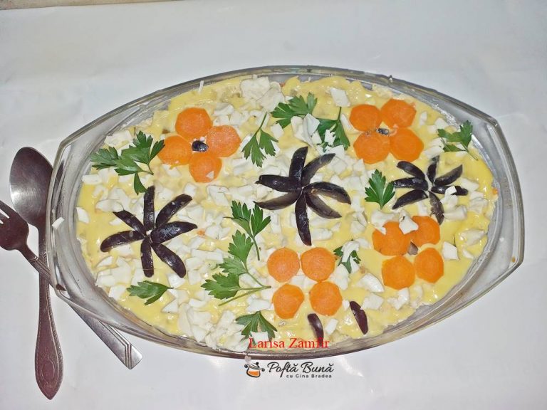 Salata boeuf cu piept de pui, varianta romaneasca si gustoasa