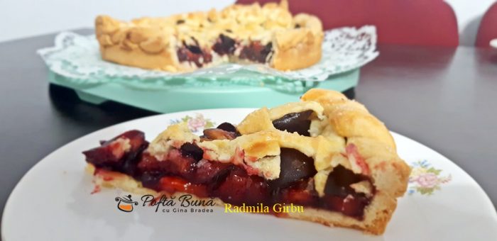 Tarta cu prune, aluat fraged si scortisoara sau vanilie, reteta clasica
