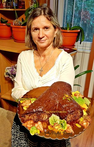 tort buturuga rulada de cacao cu crema de ness 5 320x500 - Tort buturuga, rulada de cacao cu crema de ness, reteta simpla