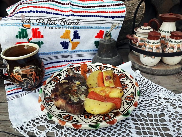 Ceafa de porc la cuptor cu legume