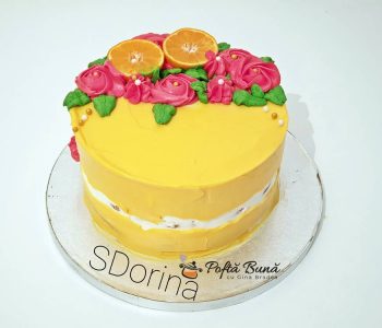 Tort cu blat de morcovi si crema de portocale