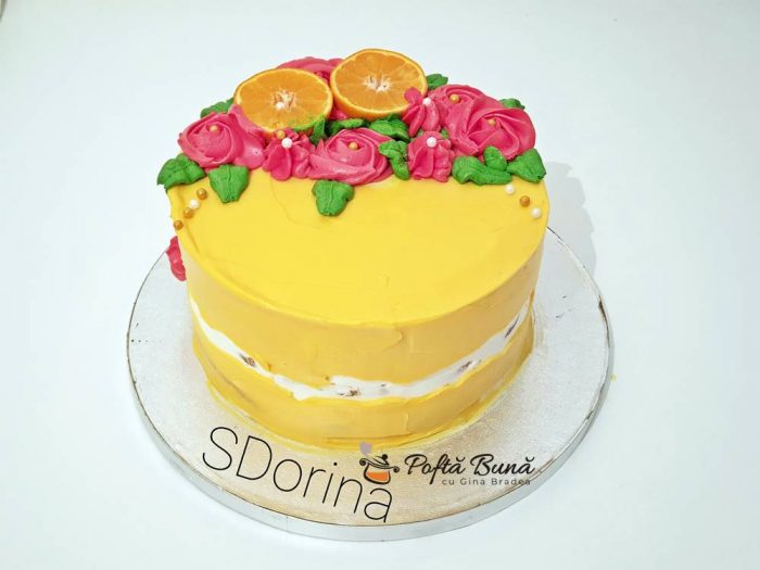 Tort cu blat de morcovi si crema de portocale