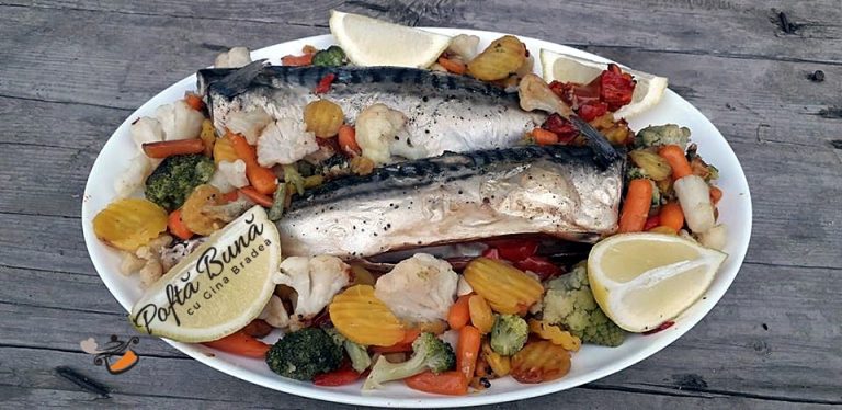 Macrou la cuptor cu legume, reteta pentru dieta Rina