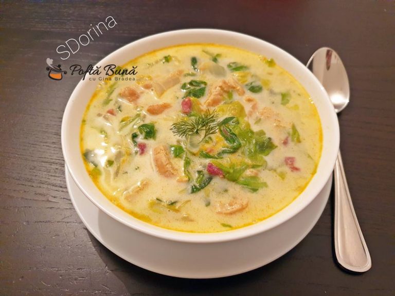 Ciorba de salata verde cu omleta