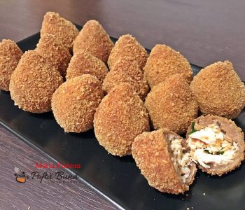 Coxinhas de frango, crochete in forma de copanele
