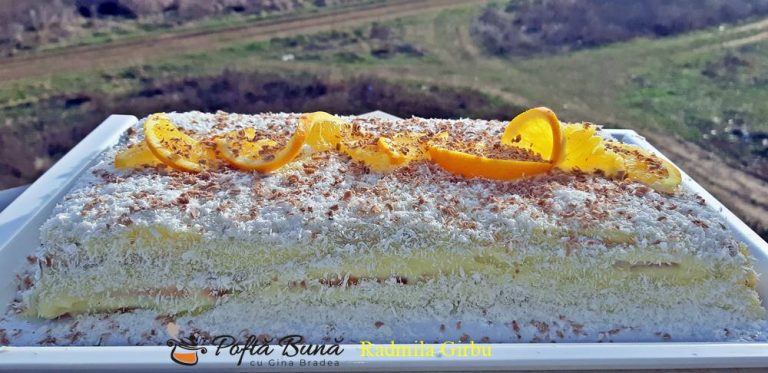 Prajitura fara coacere cu biscuiti si budinca