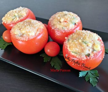 Rosii umplute cu branza feta - la cuptor
