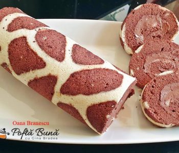 Rulada cu crema de cacao, girafa Rulada cu crema de cacao, girafa