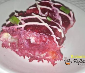 Salata traditionala ruseasca in forma de rulada - suba Salata traditionala ruseasca in forma de rulada - suba