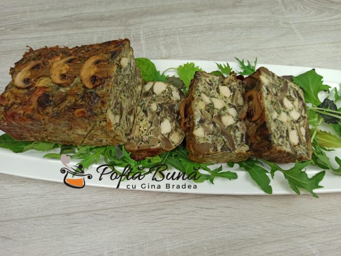 Drob de ciuperci cu piept de pui