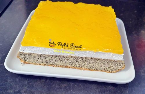 reteta prajitura fanta blat mac jeleu portocale 4 500x327 - Prajitura Fanta cu mac si jeleu de portocale