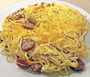 Index retete culinare spaghete cu ou si carnati tigaie reteta rapida 1 350x300 - Index retete culinare