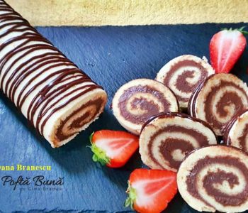 Rulada cu mascarpone si ciocolata