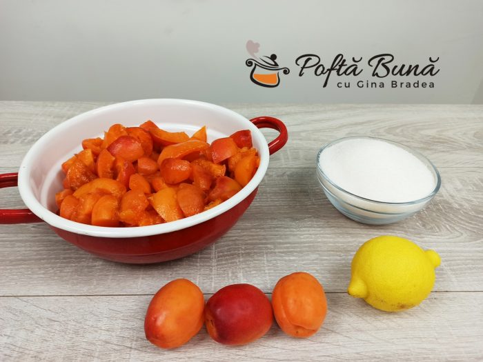 Ingrediente pentru gemul de caise Ingrediente pentru gemul de caise