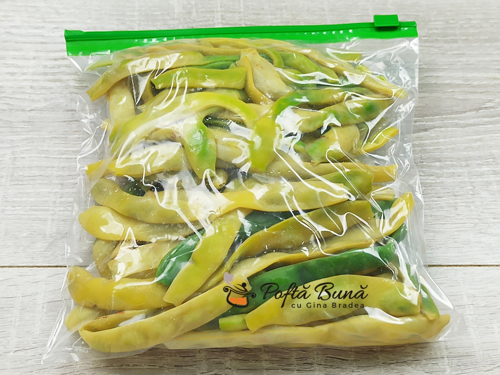 Fasole verde congelata - pastai la congelator pentru iarna