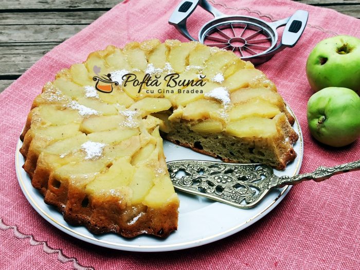 Tarta cu mere rasturnata reteta simpla gina bradea 17 700x525 - Tarta din foietaj cu branzeturi si broccoli