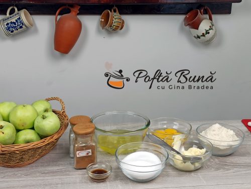 Ingrediente pentru tarta cu mere