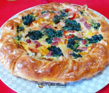 tarata sarata din aluat foietaj cu legume si costita afumata 5 350x300 - Index retete culinare