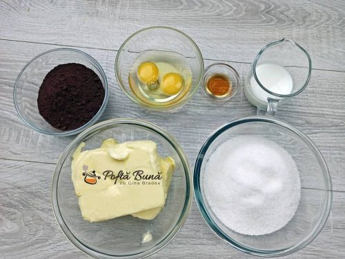 Ingrediente pentru crema de cacao cu unt