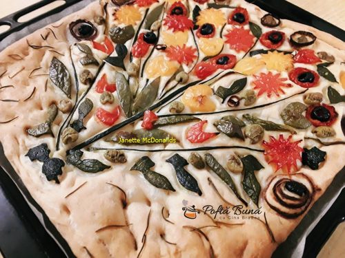 focaccia buchet de flori reteta italiana 2 500x375 - Focaccia Buchet de flori