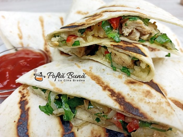 Quesadilla cu piept de pui – reteta rapida Quesadilla cu piept de pui - reteta rapida