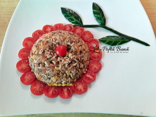 Orez cu secara, grau, hrisca si legume reteta de post