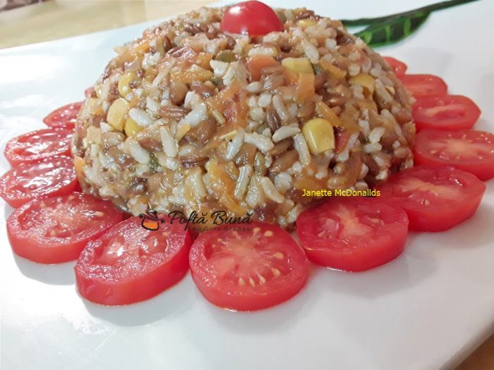 Orez cu secara, grau, hrisca si legume reteta de post Gina Bradea