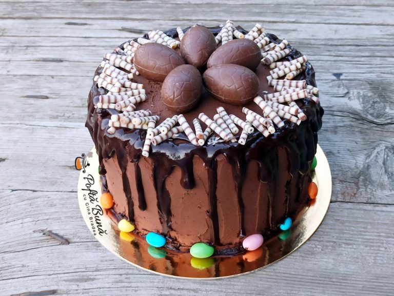 Tort de ciocolata cu crema ganache si cafea, reteta simpla