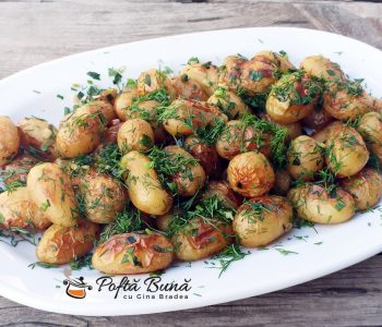 Index retete culinare Cartofi noi la cuptor cu usturoi si marar reteta gina bradea 4 350x300 - Index retete culinare