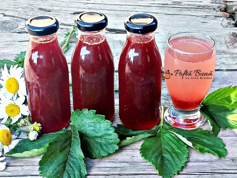Sirop de capsuni cu zahar sau indulcitor