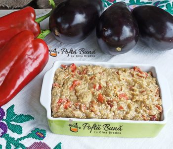 Salata de vinete cu ardei copti si usturoi