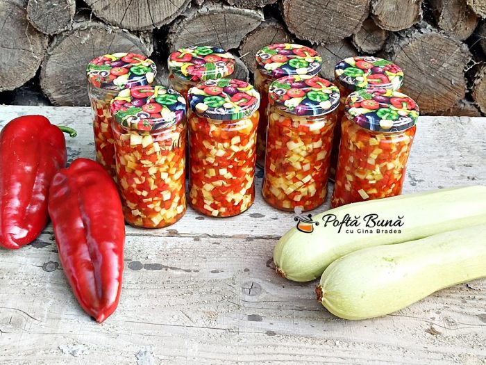 Zarzavat din dovlecei si ardei pentru iarna Zarzavat din dovlecei si ardei pentru iarna
