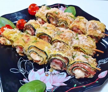 Rulouri aperitiv din dovlecei la cuptor