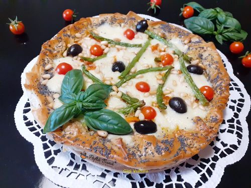 Index retete culinare tarta din foi de placinta cu legume si mozzarella 2 500x375 - Index retete culinare