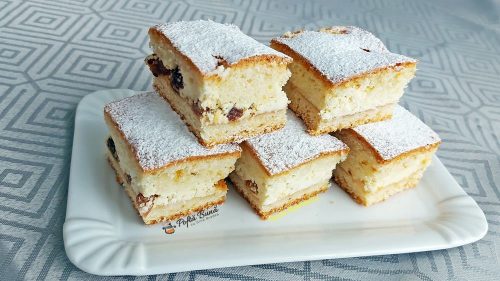 Prajitura cu branza si stafide