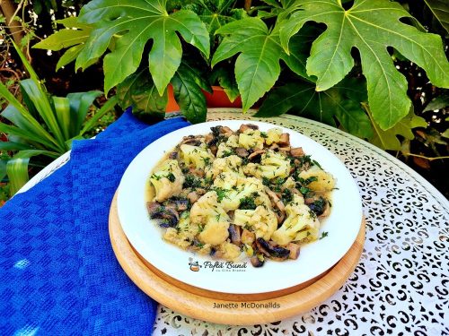 Mancare cu ciuperci si conopida reteta de post