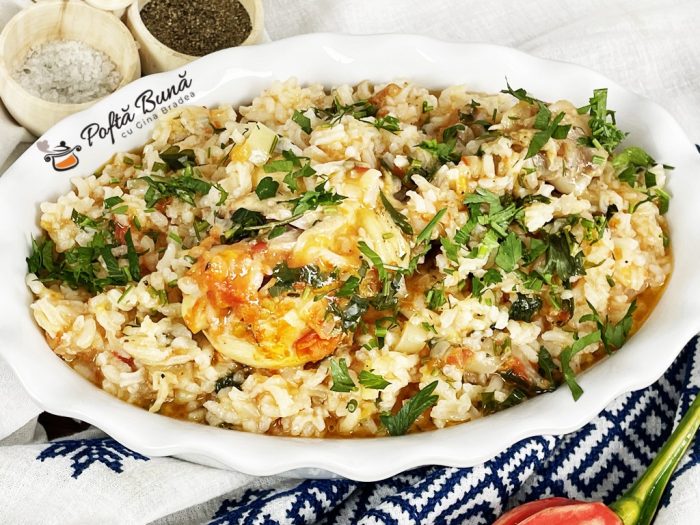 Mancare de pui cu orez si rosii Retete Culinare cu Gina Bradea