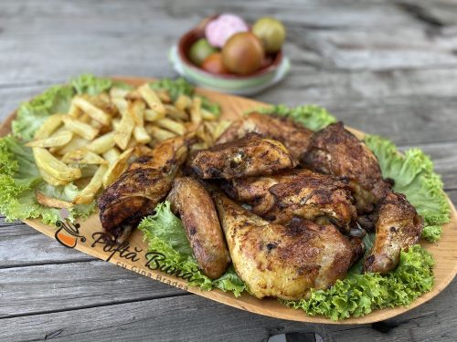 Friptura de pui cu cartofi la friteuza air fryer