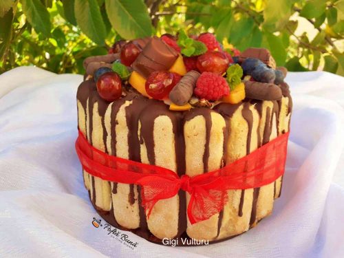 tort spirala cu piscoturi 3 500x375 - Desert din piscoturi, crema de lamaie si frisca