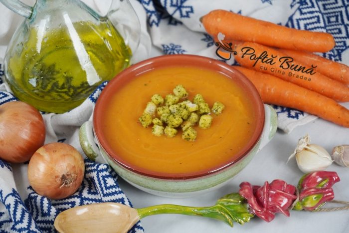 Supa crema de legume coapte sau fierte