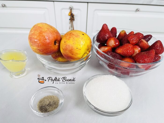 Marmelada se capsuni cu mere si zahar putin sau indulcitori reteta pentru diabetici gina bradea 2 700x525 - Marmelada de capsuni si mere