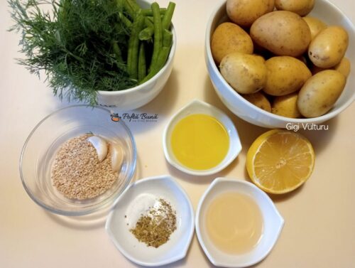 salata de cartofi cu fasole verde reteta gina bradea 6 500x377 - Salată de cartofi cu fasole verde