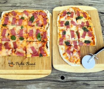 Pizza rapida gata in 10 minute, cu blat precopt