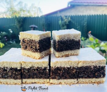 Prajitura de casa cu nuca si foi fragede Prajitura de casa cu nuca si foi fragede