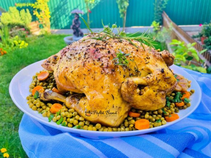 Pui la punga cu legume la cuptor pui cu 40 catei usturoi reteta gina bradea 1 700x525 - Pui la punga cu legume la cuptor